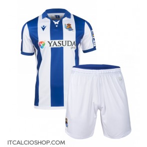 Real Sociedad Prima Maglia Bambino 2024-25 Manica Corta (+ Pantaloni corti)